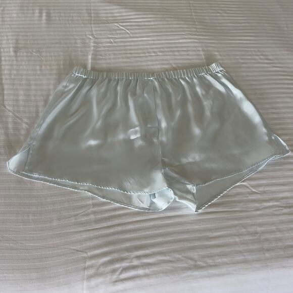 Vintage Victoria’s Secret Satin Pajama Set Ice Blue Y2K Loungewear L - Picture 8 of 9